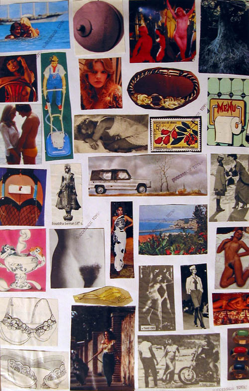 Toyen (Marie Cerminova) - Sans Titre (Untitled) - c.1970 double sided collage
